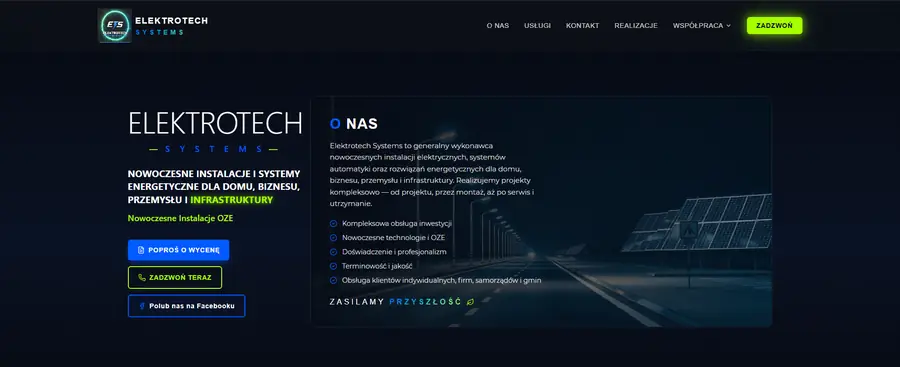 Zrzut ekranu ElektroTech-Systems